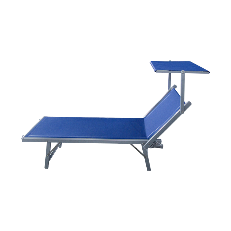 Alluminio pieghevole spiaggia da sole letto da sole spiaggia in spiaggia con tetto