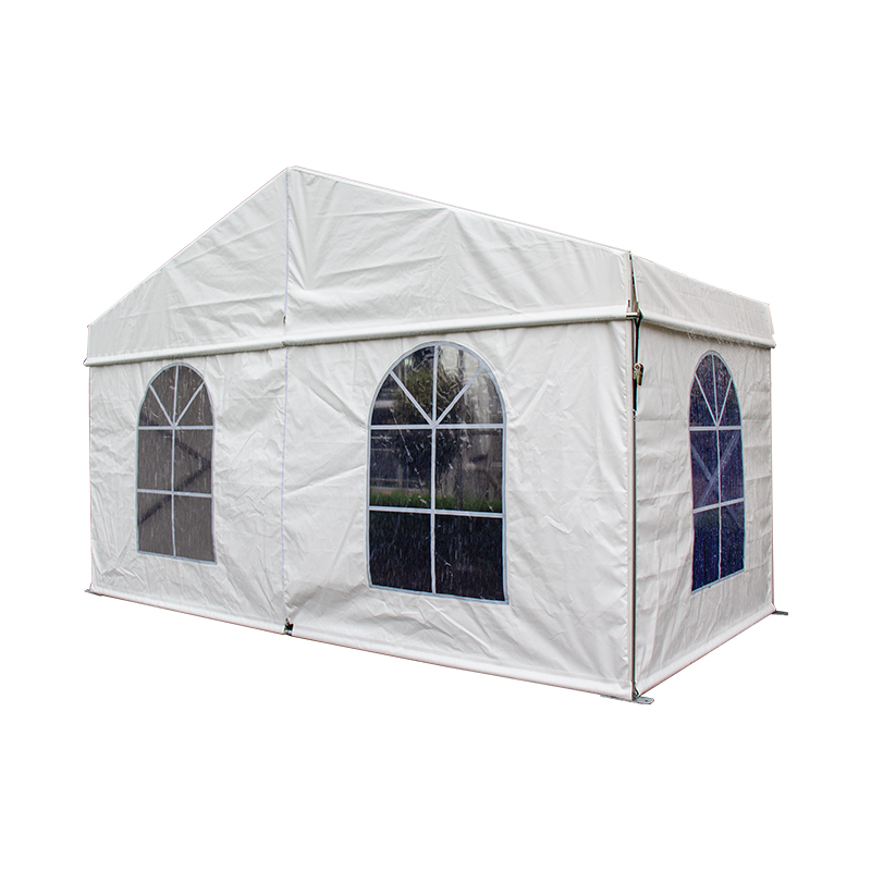 Tenda del cortile per l'esterno, tenda a baldacchino con 3 pareti laterali, tenda per matrimoni bianche aggiornate, tenda da patio impermeabile BBQ Shelter Shelter Padiglione per feste piscina da giardino